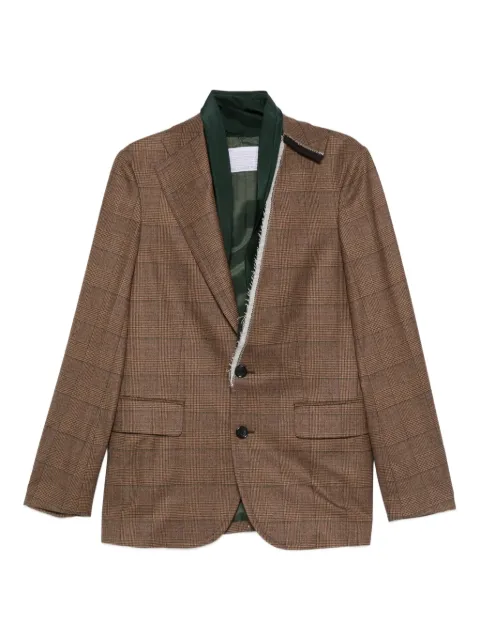 Kolor checked single-breasted blazer