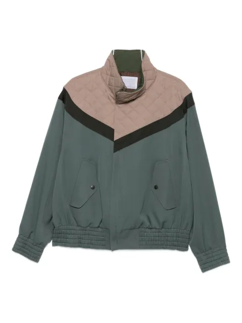 Kolor quilted-panel zip-up jacket