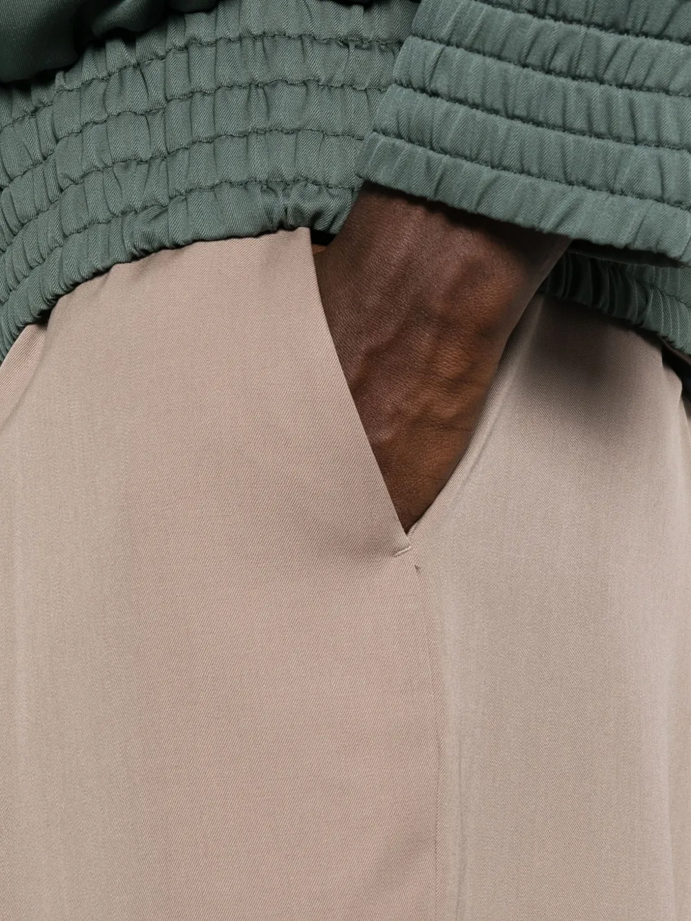 Kolor Trainingsbroek met trekkoordtaille Beige