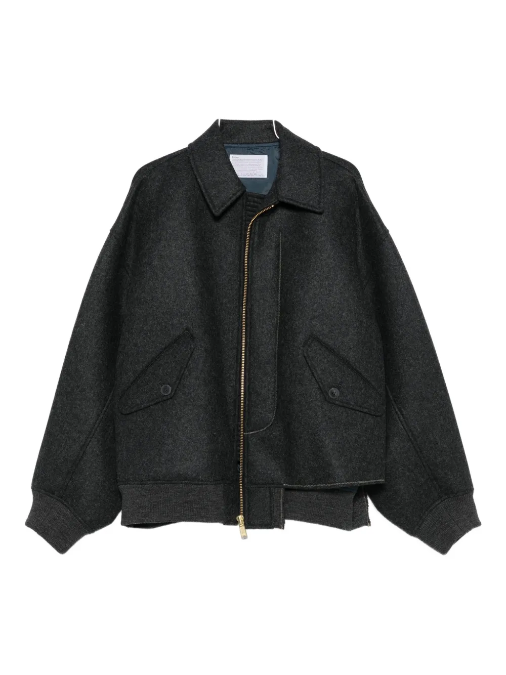Kolor Zip-up Flap-pocket Jacket In Black