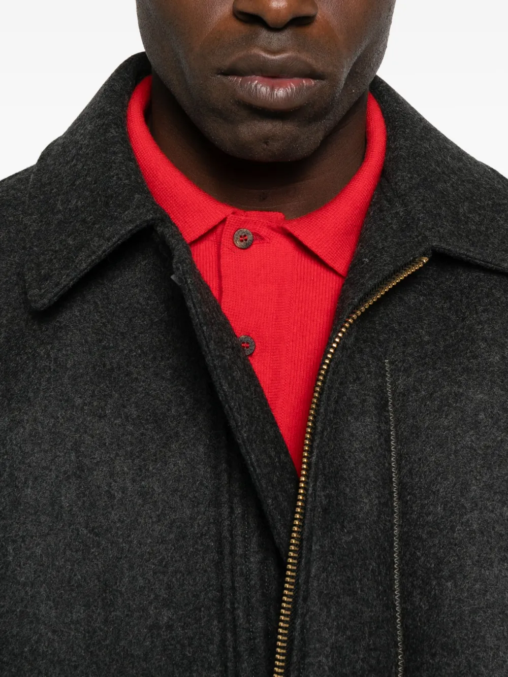 Kolor Zip-up Flap-pocket Jacket In Black