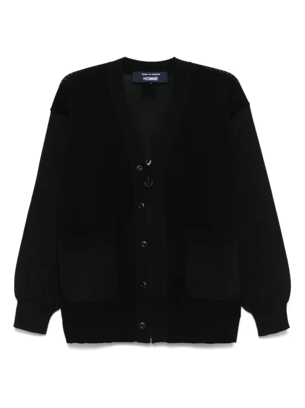 COMME des Garçons HOMME カーディガン　ブラック Comme Des Garçons Homme Vネック カーディガン | ブラック