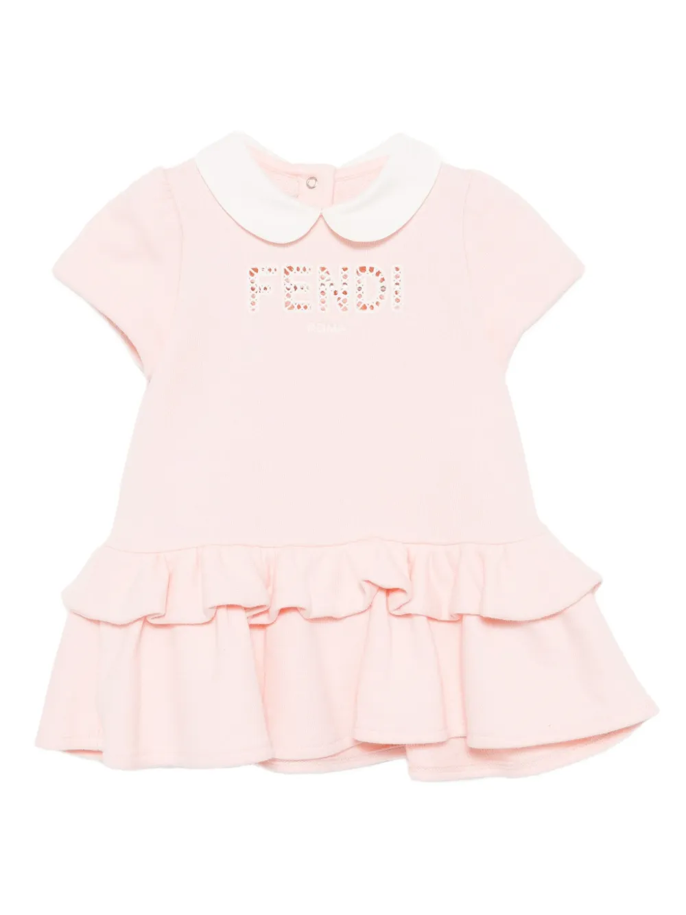 Fendi Kids Jurk met korte mouwen Roze