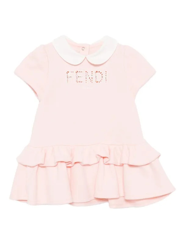 Fendi Kids ショートスリーブ ワンピース | ピンク | FARFETCH JP