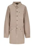 Destin cotton-linen blend mini shirt dress - Neutrals