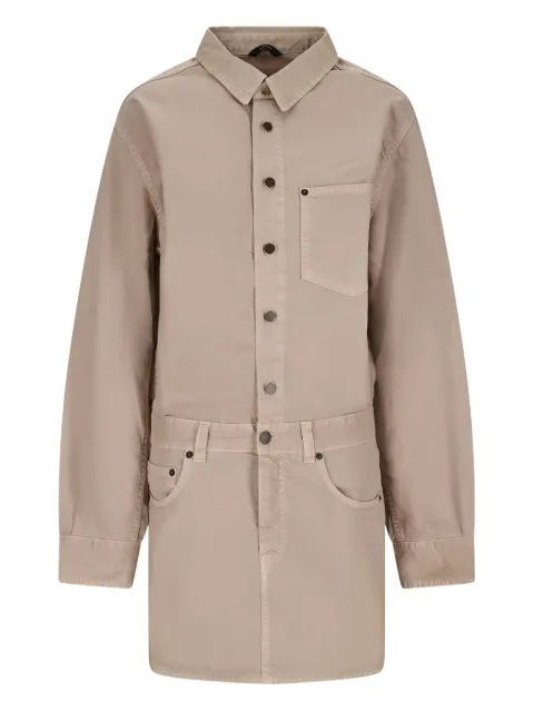 Destin  cotton-linen blend mini shirt dress