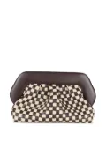 Themoirè leather clutch bag - Brown