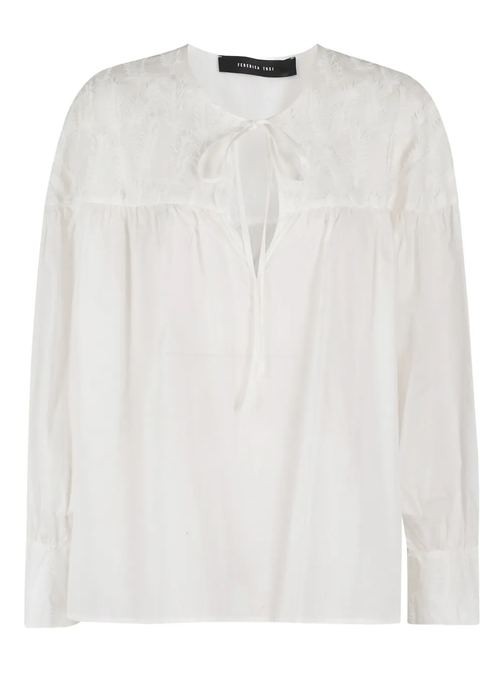 Federica Tosi Blouse met borduurwerk Wit