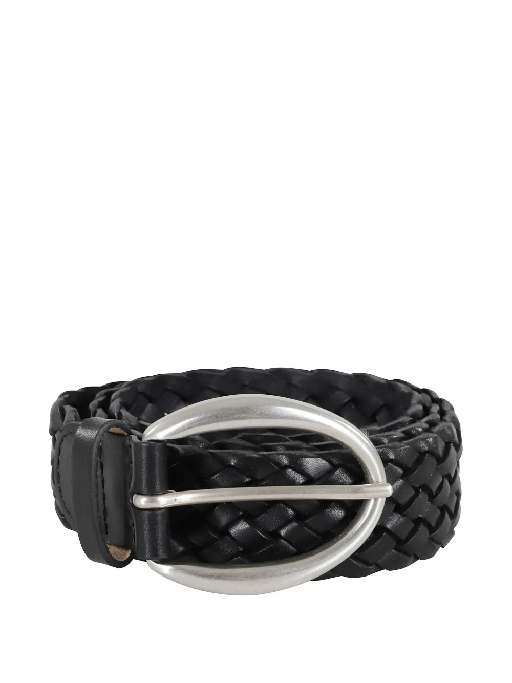 Orciani braided leather belt - Zwart