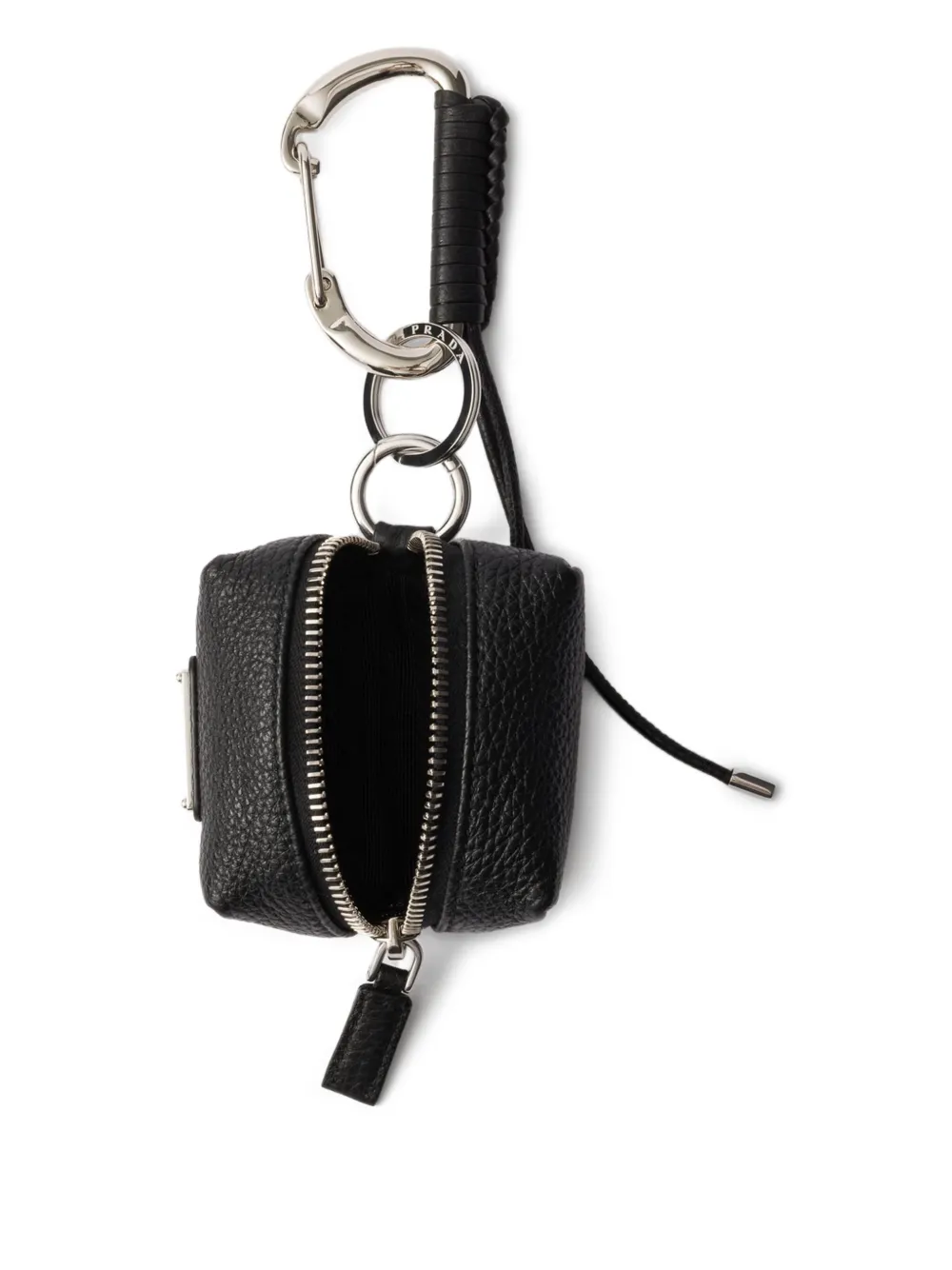 Prada Leren tassenbedel Zwart