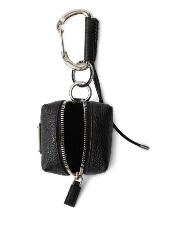 希少 PRADA ブラッククリスタルリザードバッグチャーム キーホルダー Prada レザーバッグチャーム | ブラック | FARFETCH JP