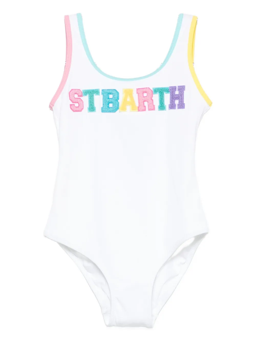 Mc2 Saint Barth Logo-embroidery Swimsuit In Multi