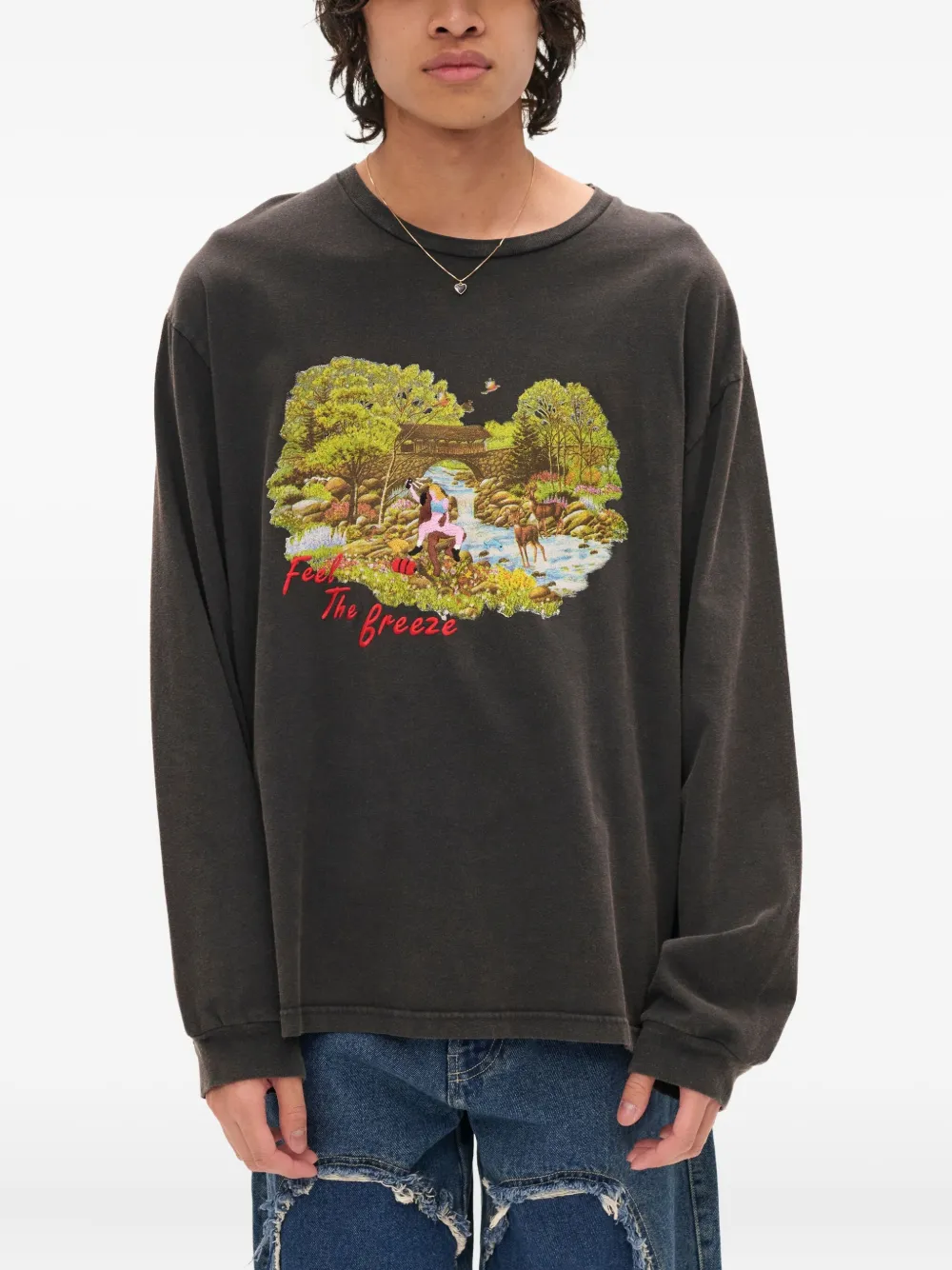 CARNE BOLLENTE Feel The Breeze T-shirt - Zwart