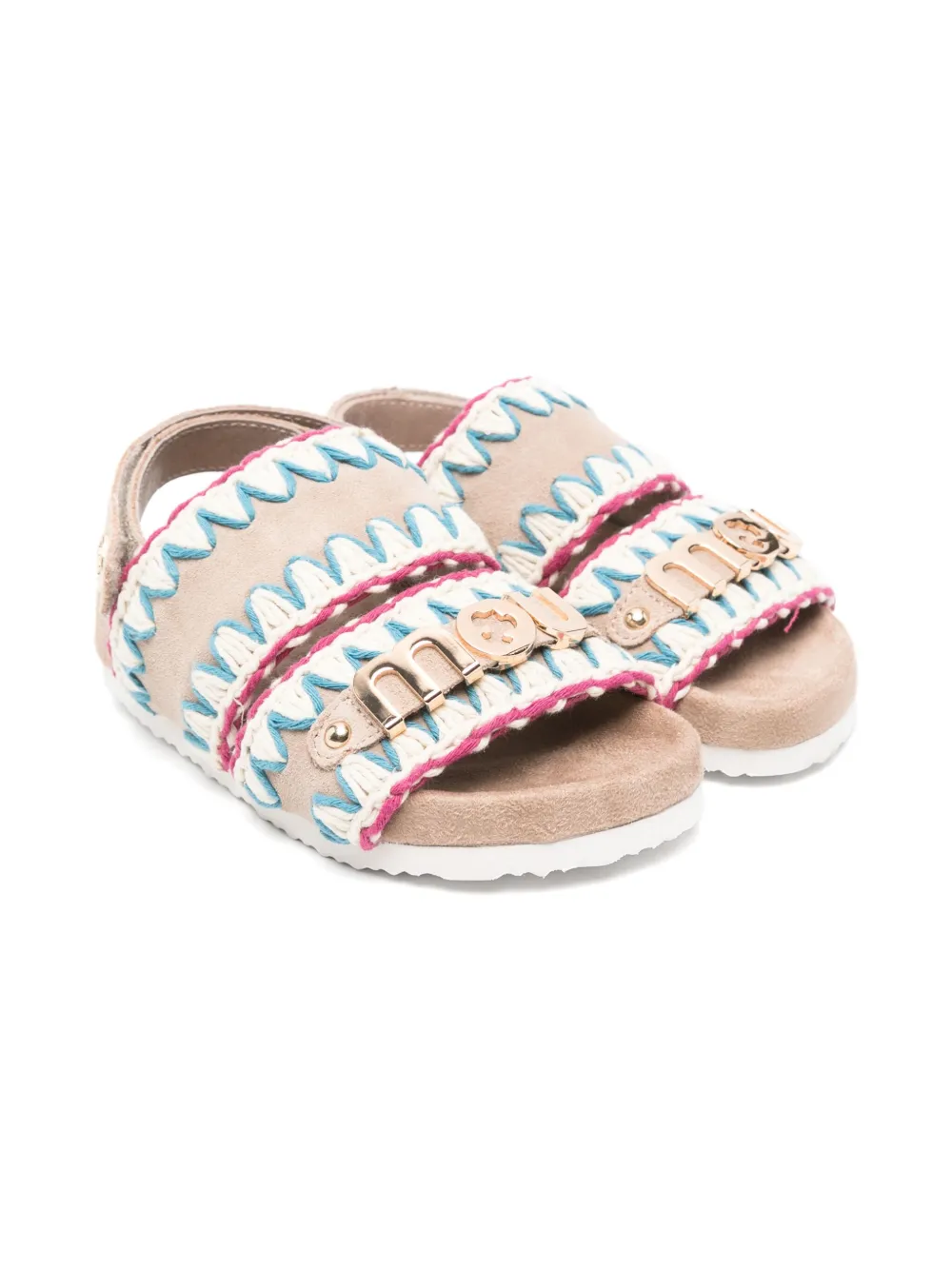 Mou Kids Suède sandalen Beige