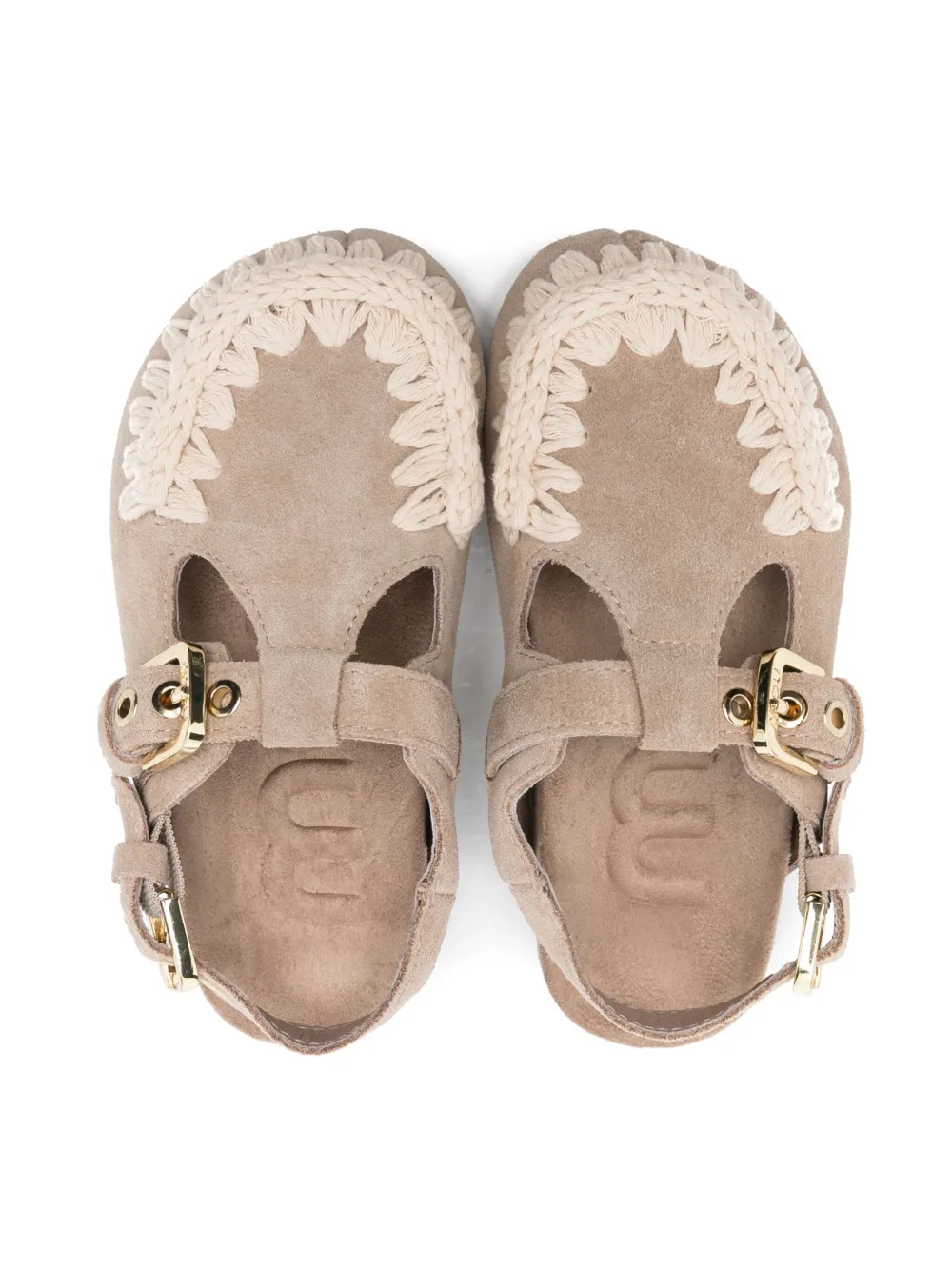 Mou Kids Suède sandalen Beige