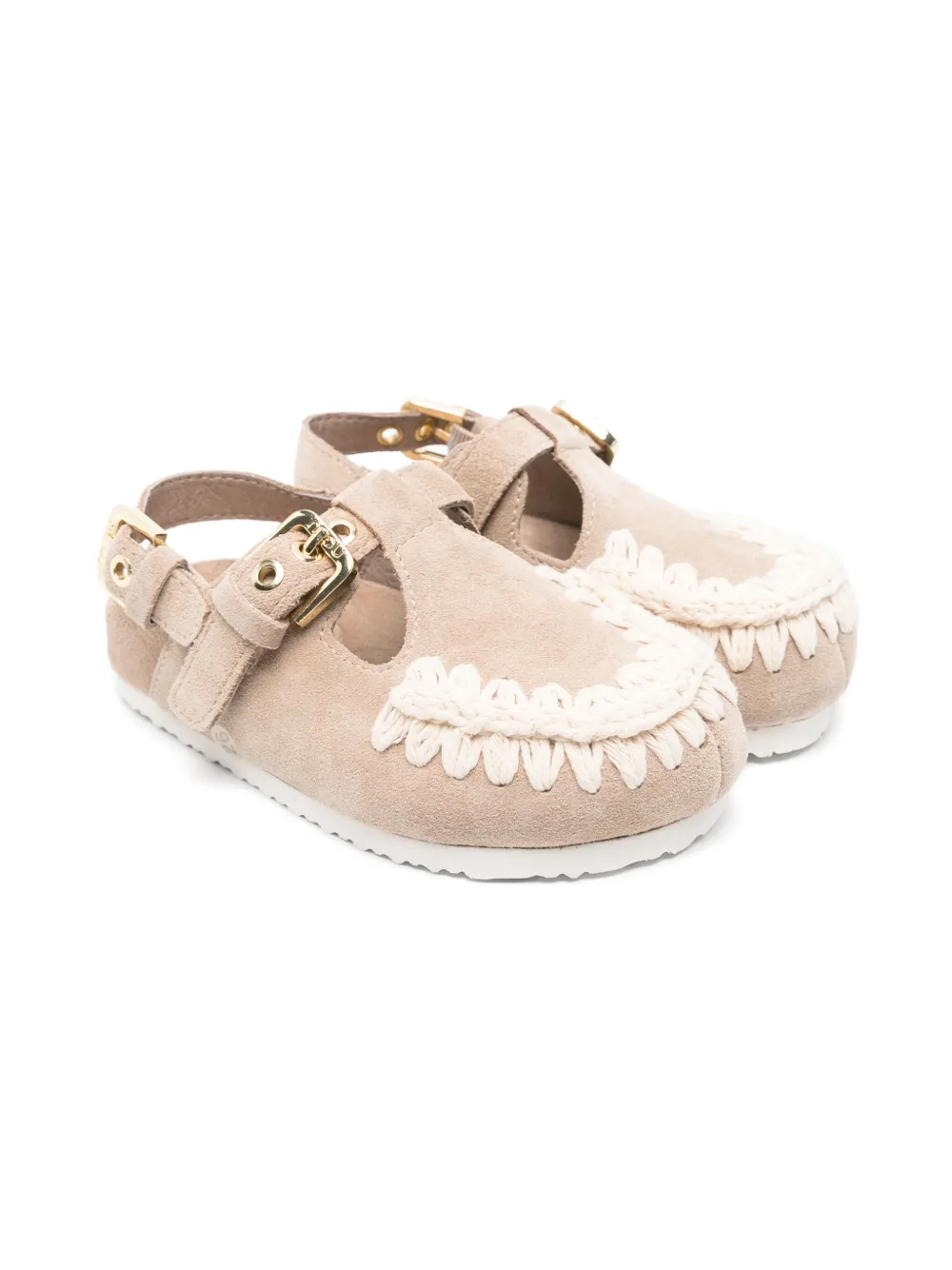 Mou Kids Suède sandalen Beige