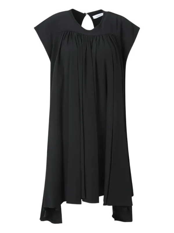 【関税込み】MCQ ブラック シャーリング ミニドレス MCQのブラック シャーリング ミニドレスがセール中