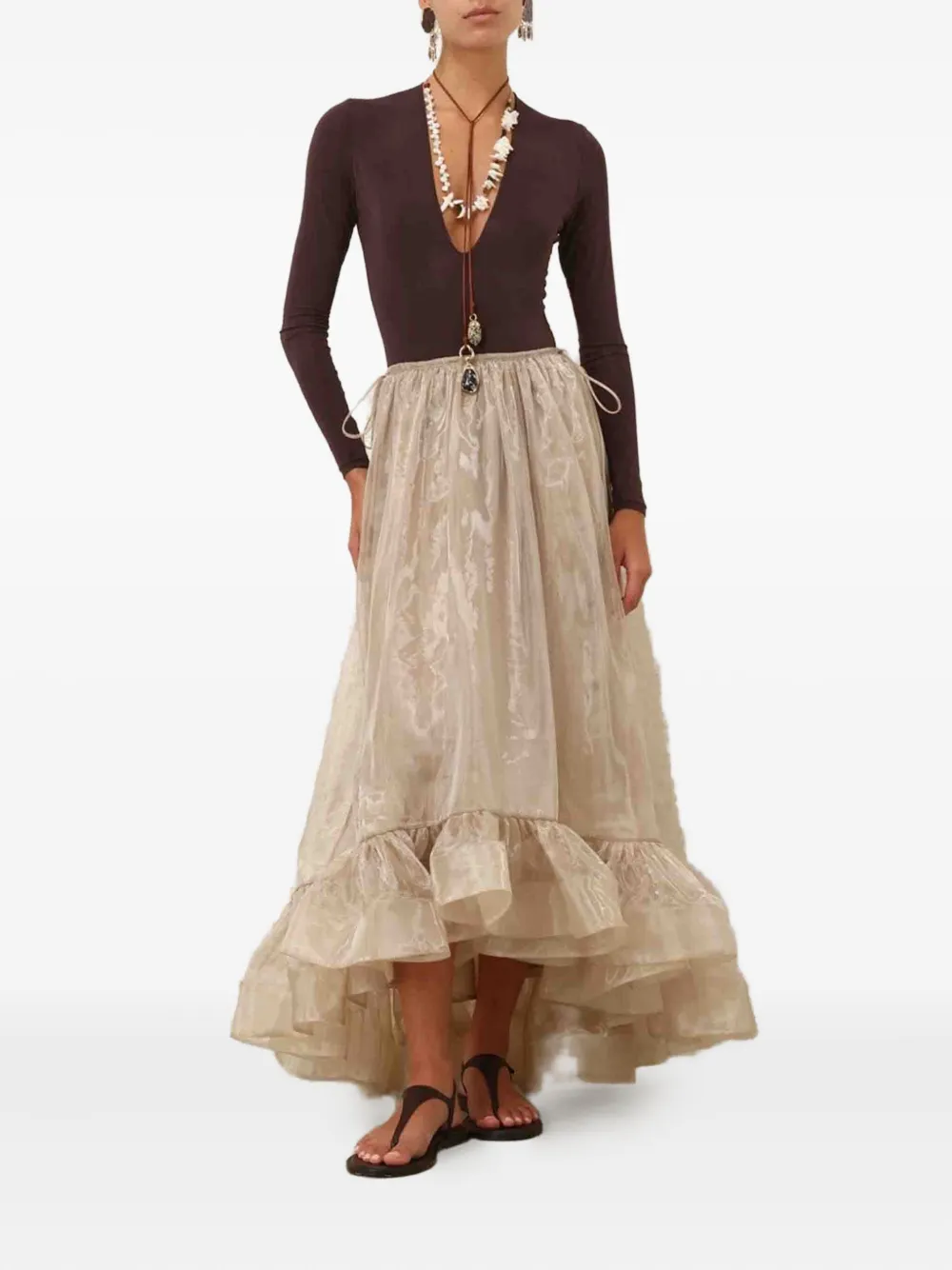 Zimmermann Dawning Sleeve Bodysuit
