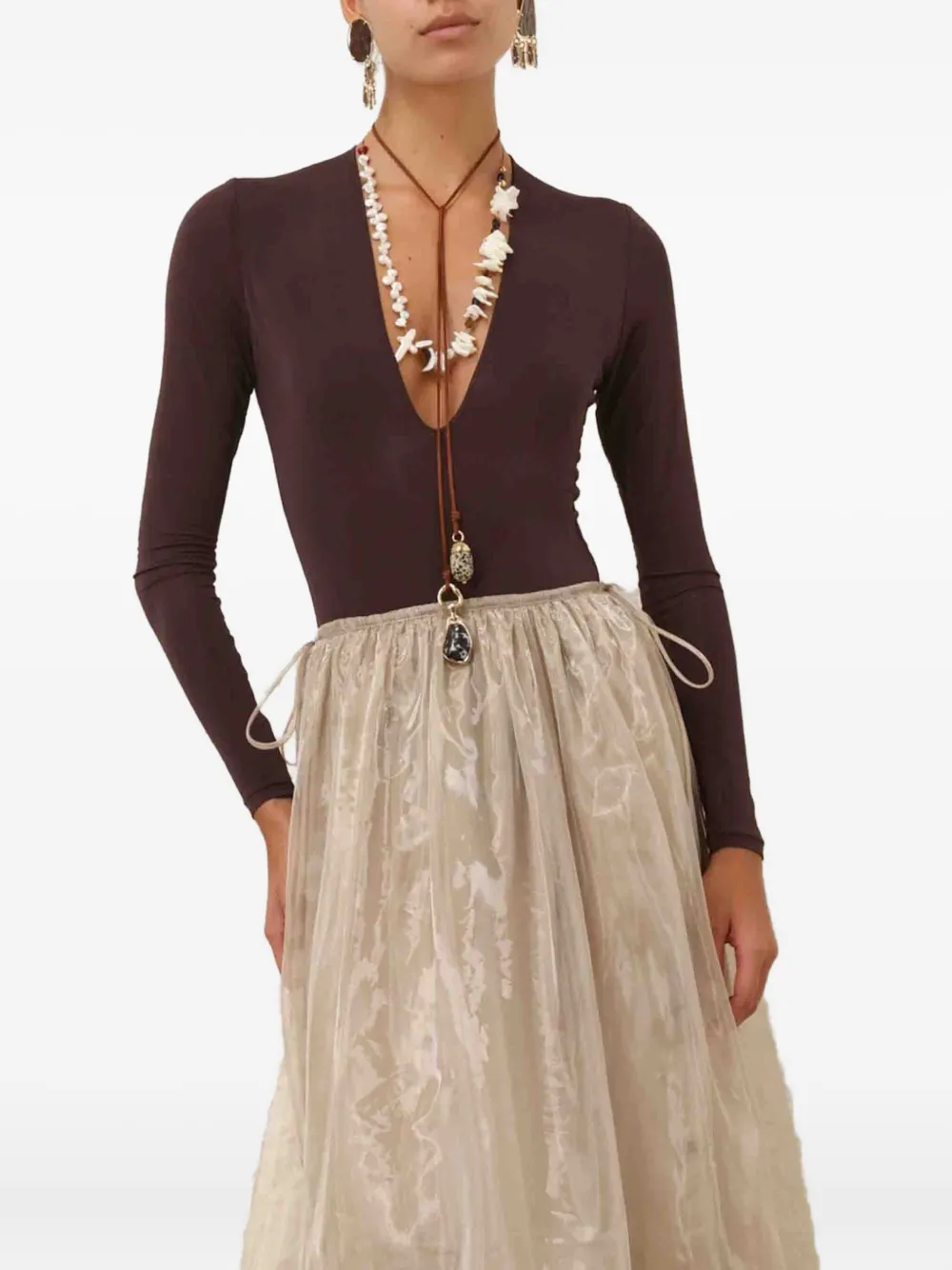 Zimmermann Dawning Sleeve Bodysuit