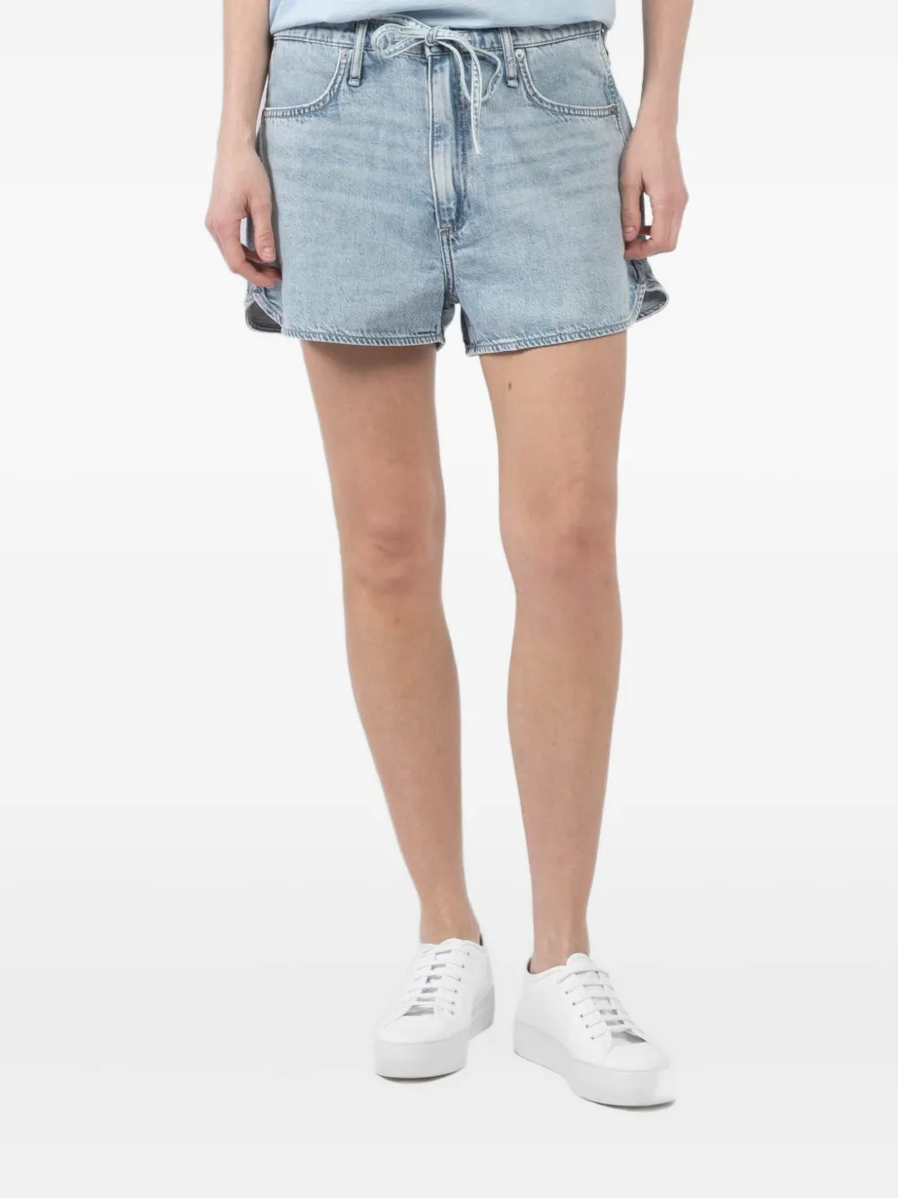 rag & bone drawstring denim shorts | Blue | Image 1