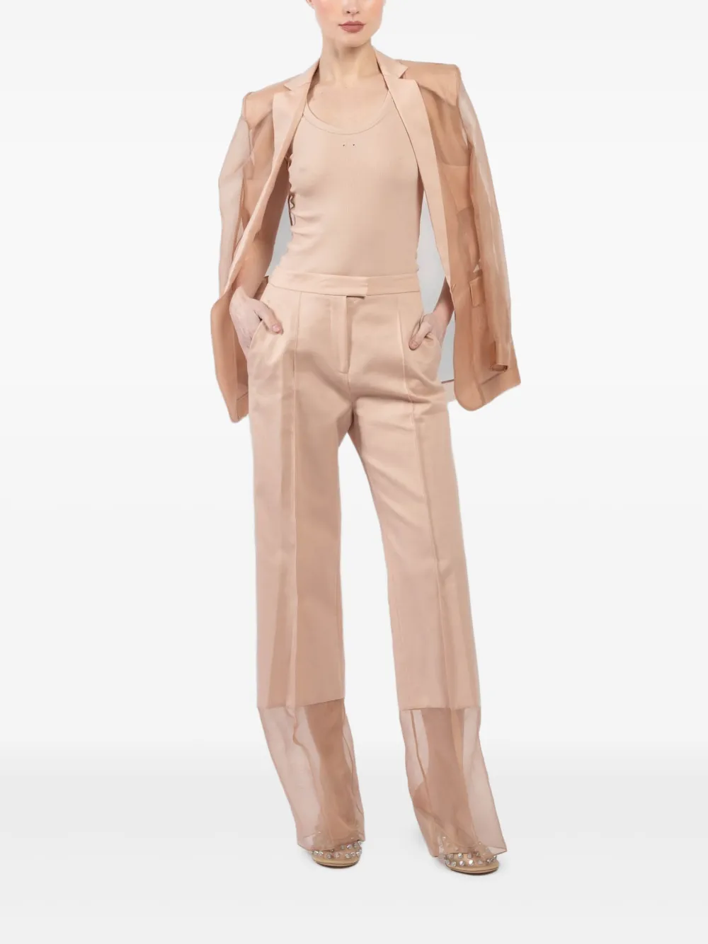Barbara Bui Broek met doorzichtig vlak - Beige