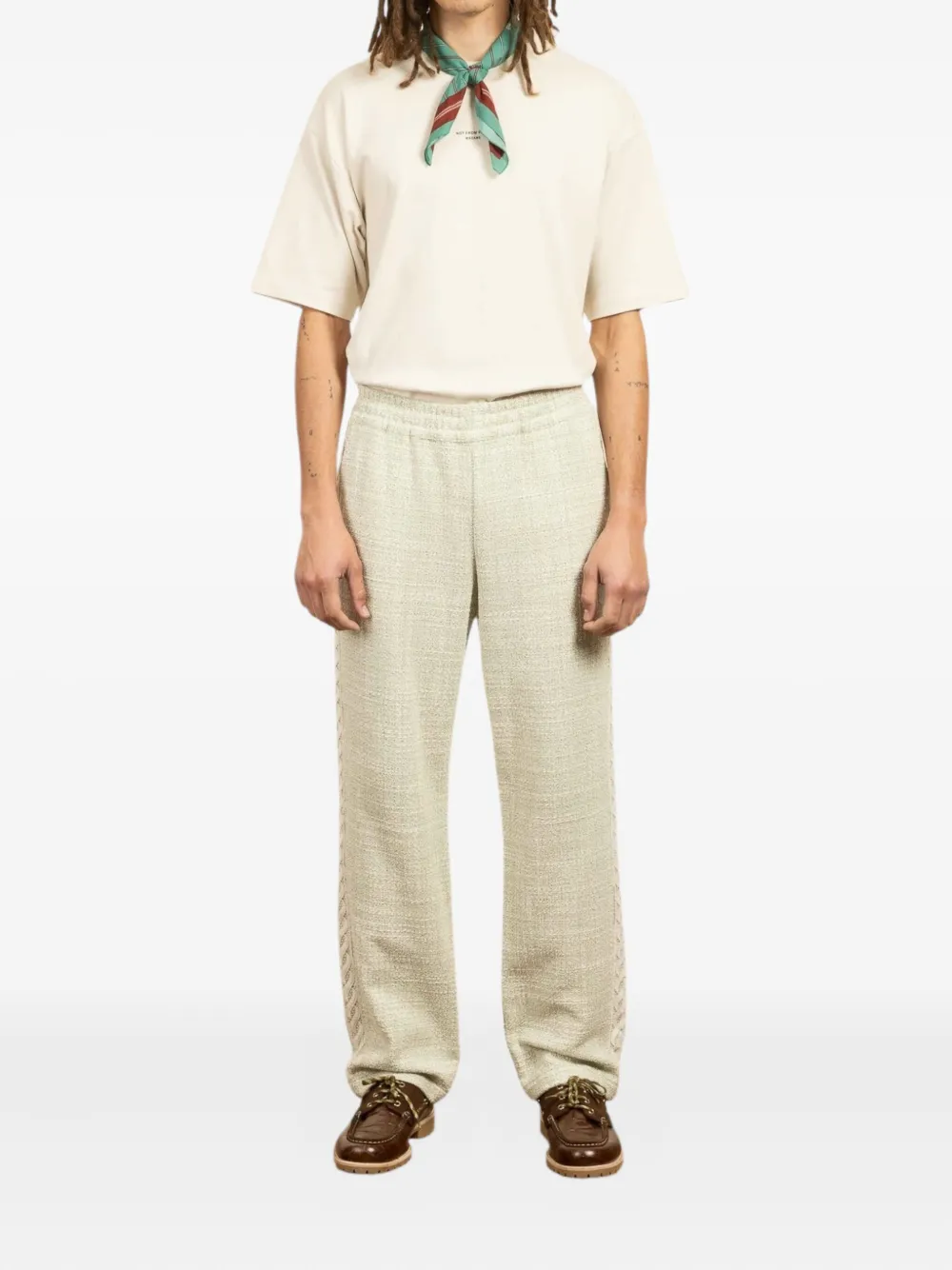 Drôle De Monsieur cotton-blend trousers - Groen