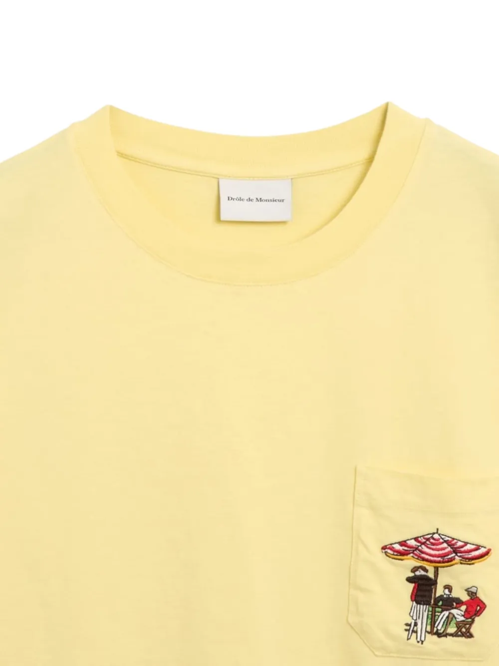 Drôle De Monsieur Le Parasol T-shirt Geel
