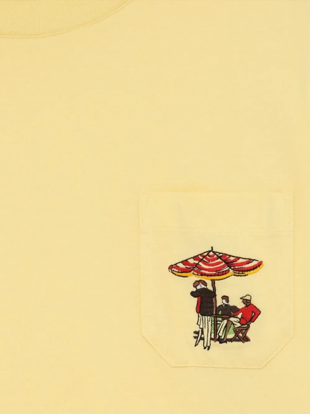 Drôle De Monsieur Le Parasol T-shirt Geel