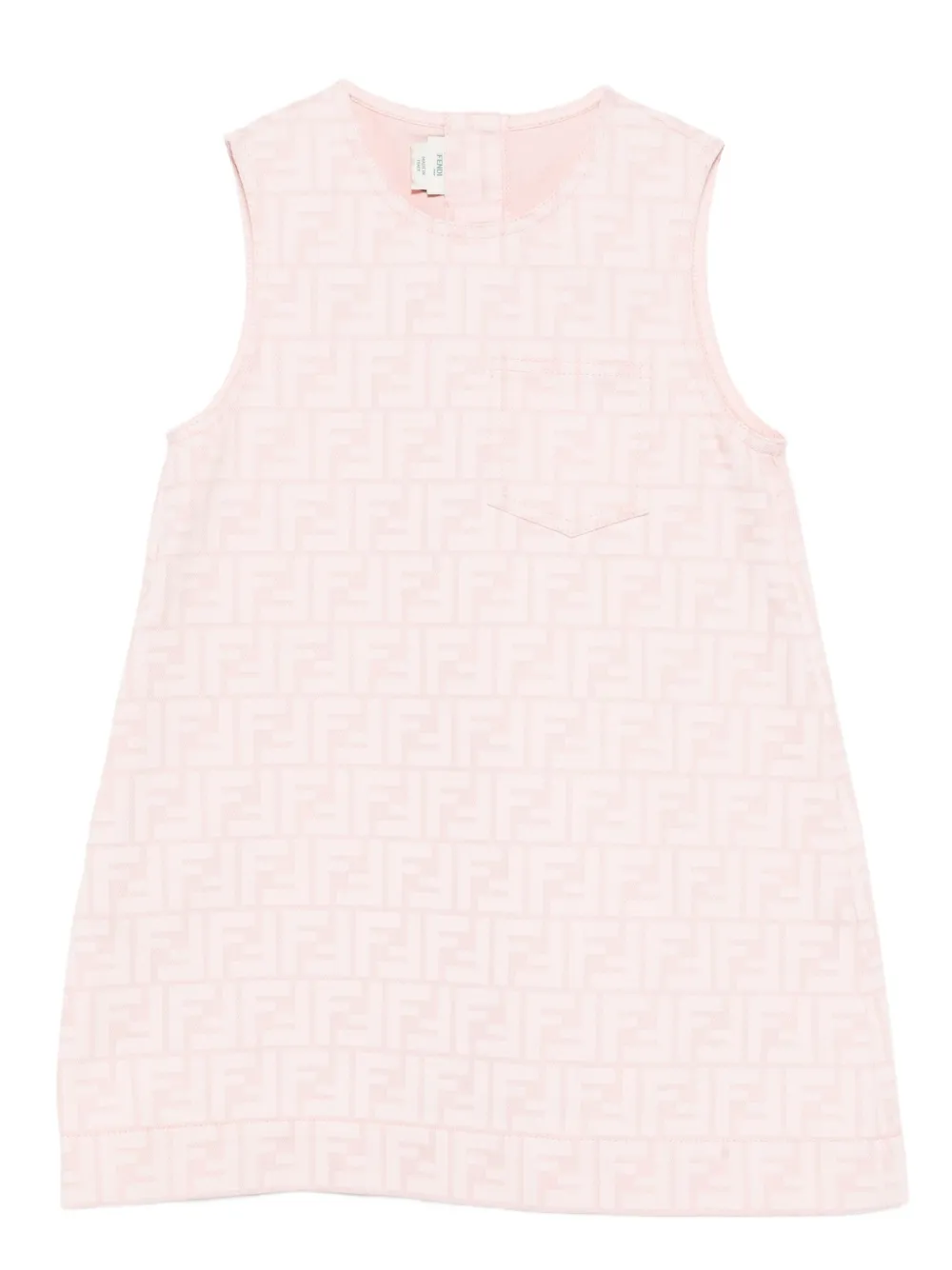 Fendi Kids Jurk met monogram-patroon Roze