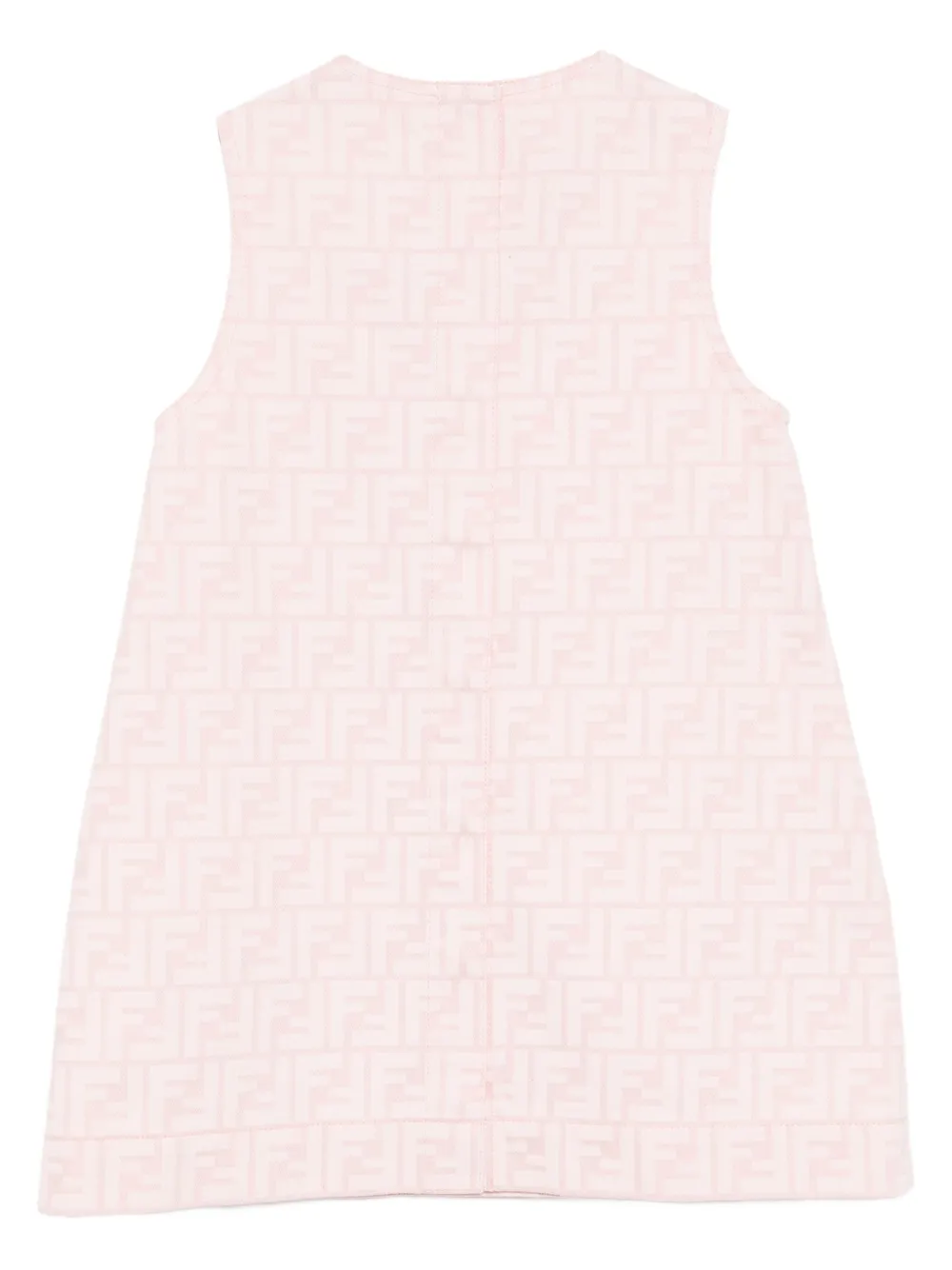 Fendi Kids Jurk met monogram-patroon Roze