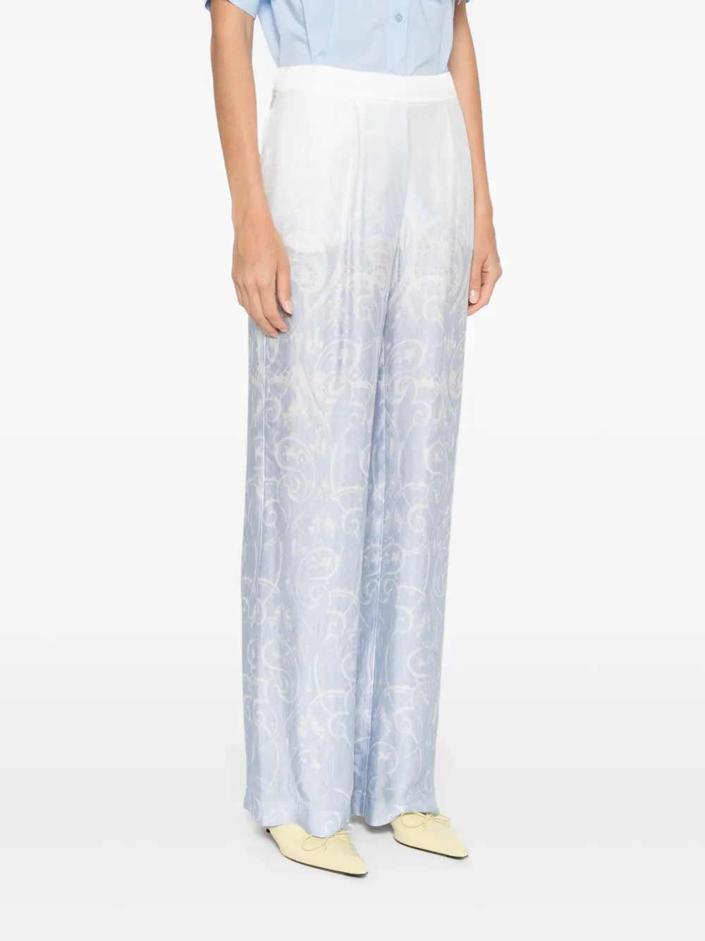 ERMANNO FIRENZE High waist broek Wit