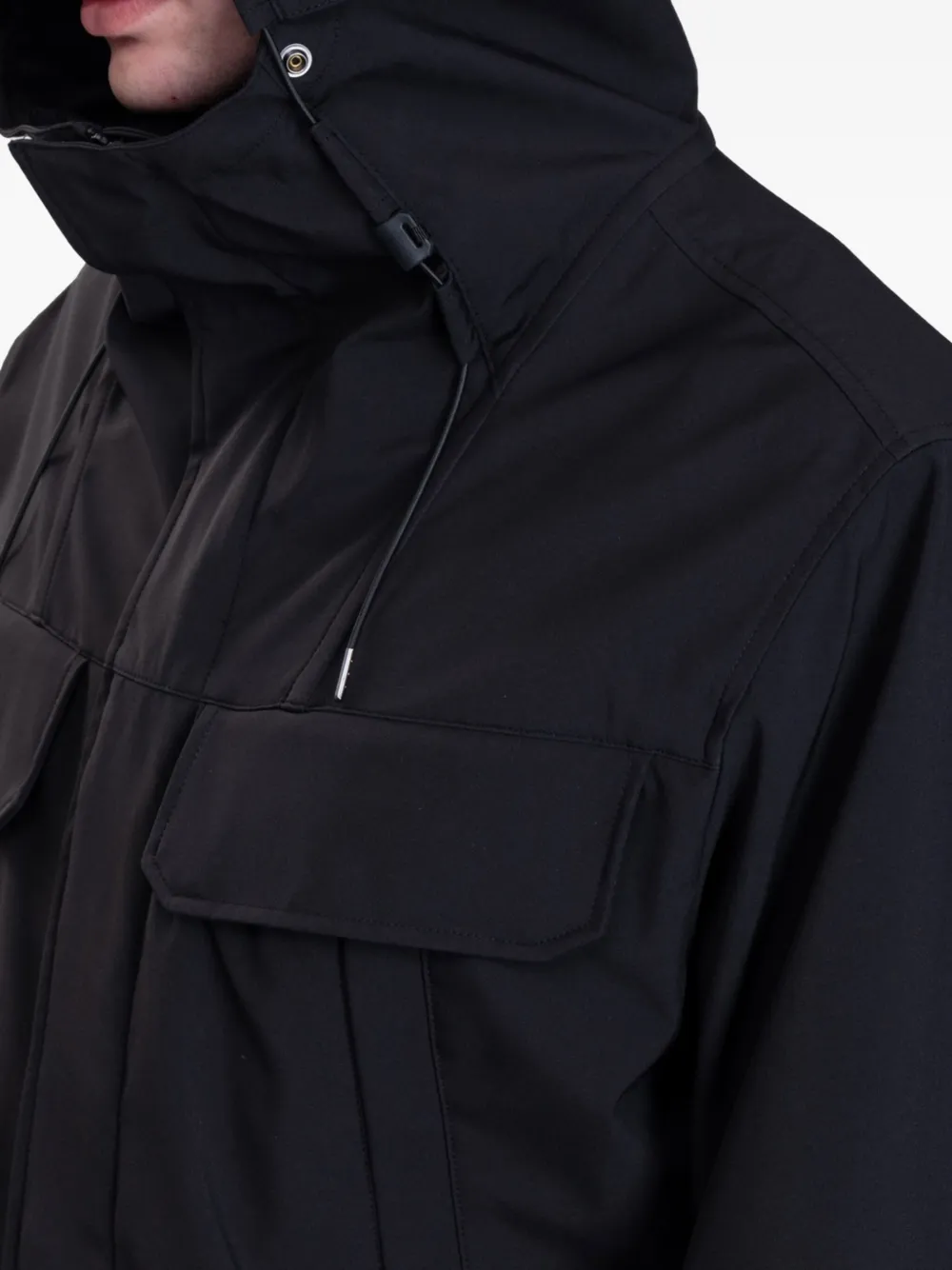 C.P. Company Jack met capuchon en Goggle-detail Zwart