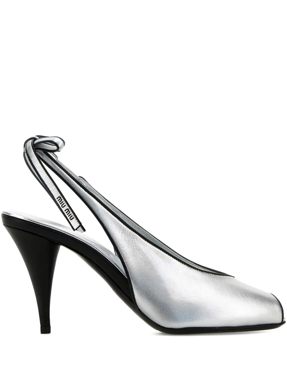 Miu 80mm leather sandals Grijs
