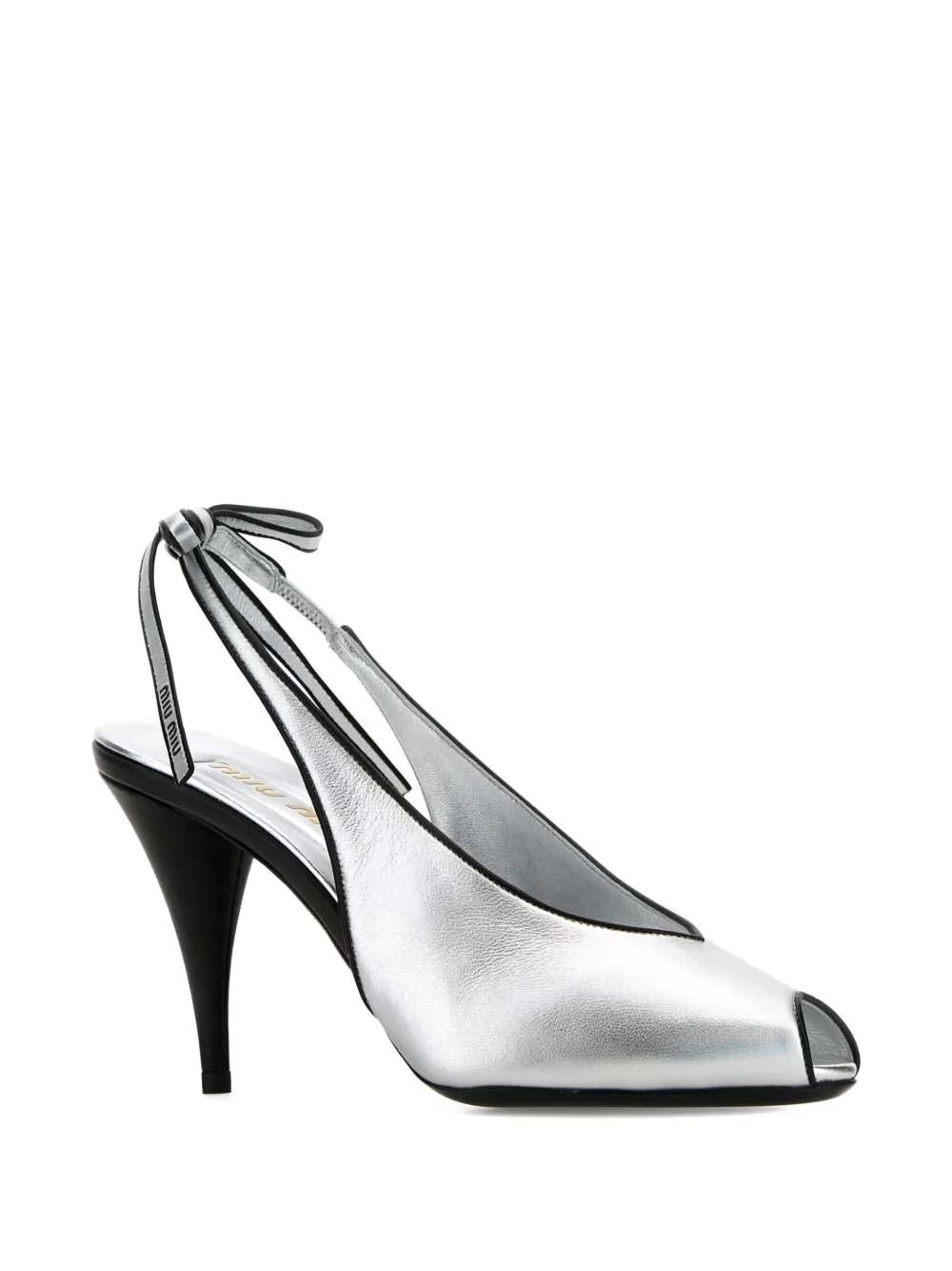 Miu Leren sandalen Grijs