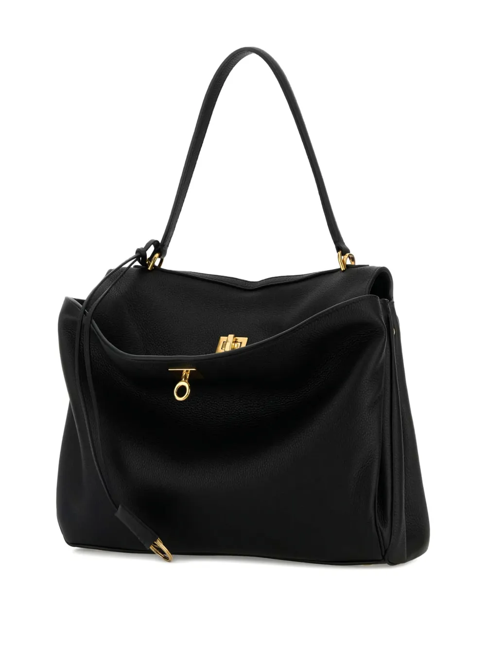 Shop Balenciaga Leather Slouchy Shoulder Bag