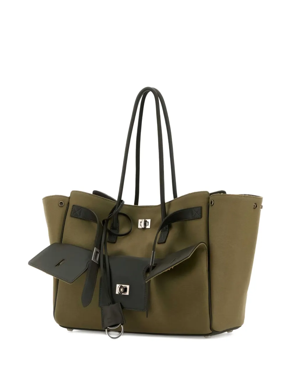 Shop Balenciaga Two-tone Structured Tote Bag