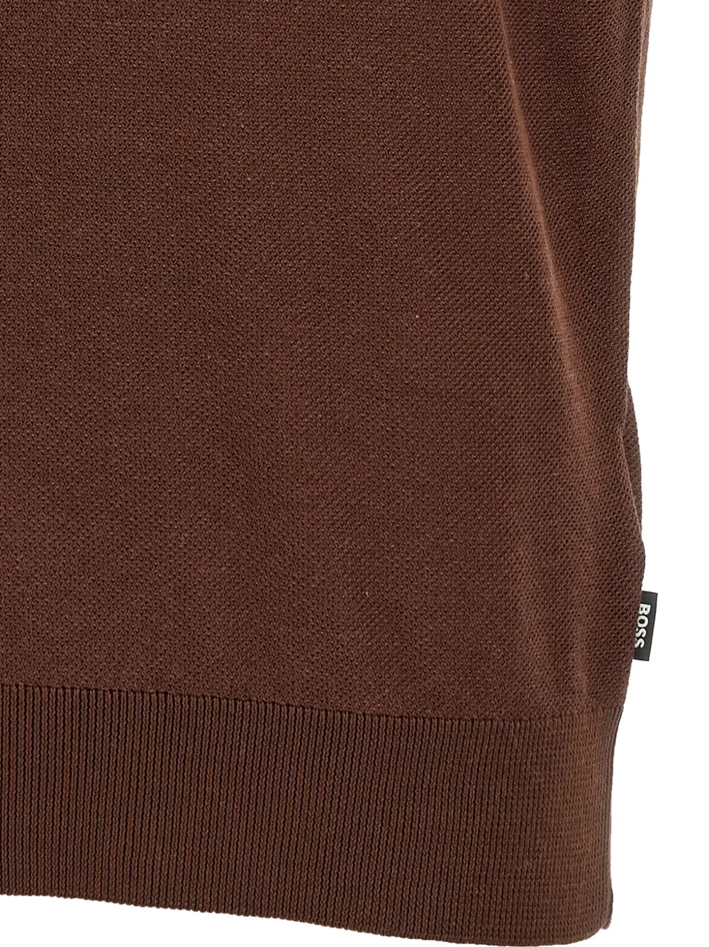 BOSS Jianluca V-neck polo shirt Bruin