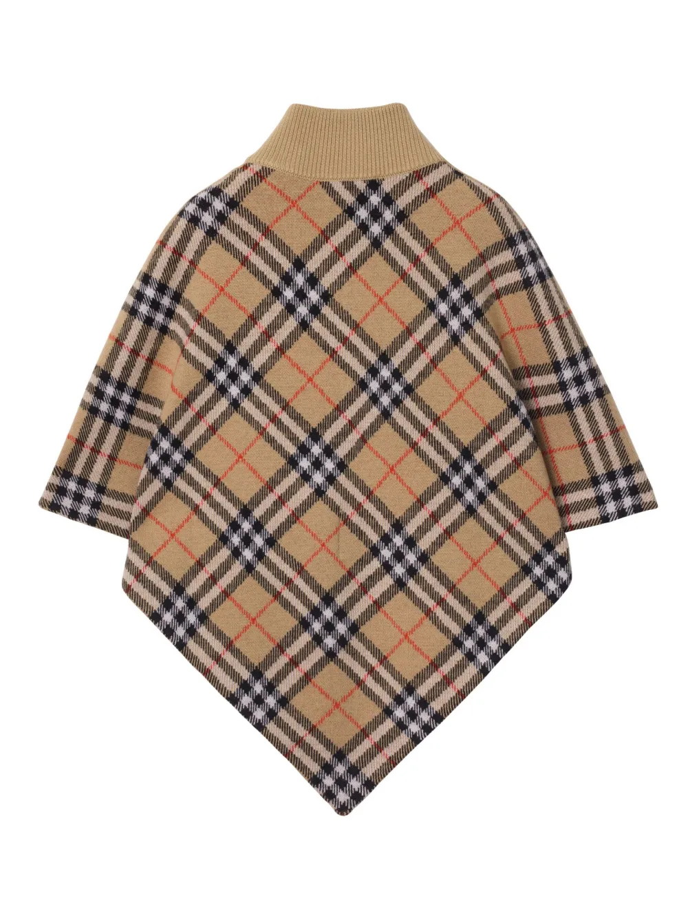 Burberry Kids Geruite wollen cape Beige