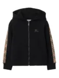 Burberry Kids zip-up hoodie - Black