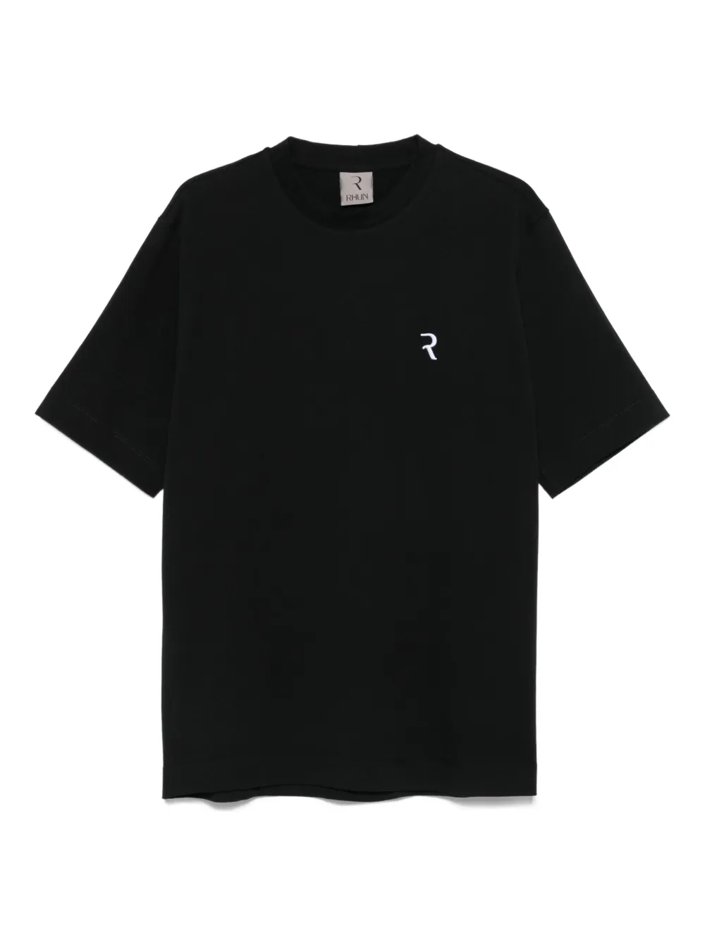 Rhun logo-embroidered cotton T-shirt | Black | Image 1