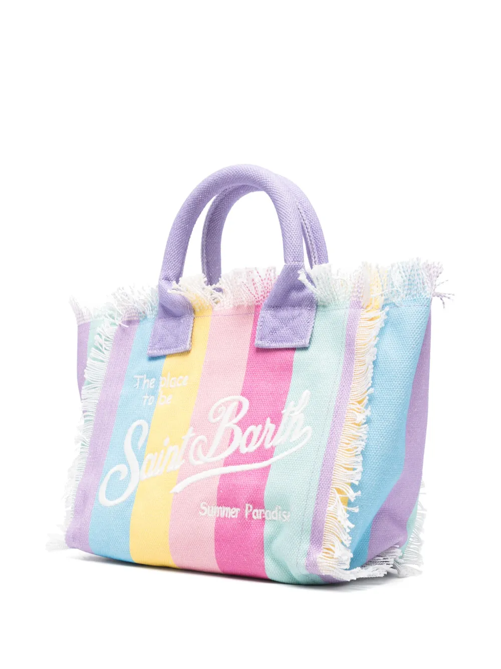 MC2 Saint Barth Kids Colette strandtas met franje - Paars