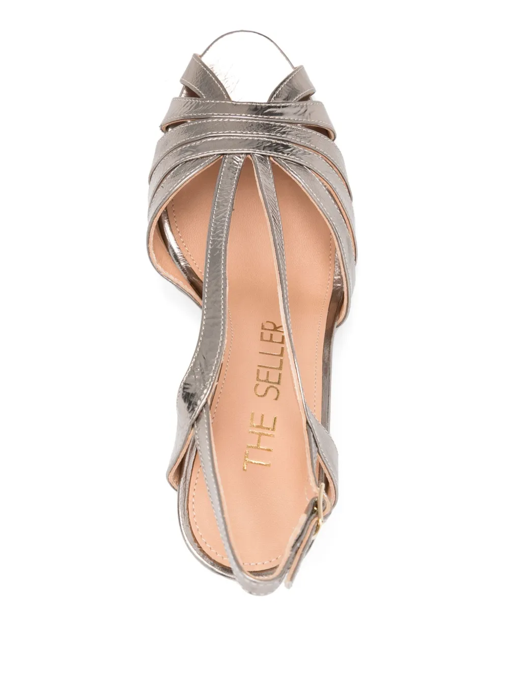 The Seller 100mm leather sandals Silver