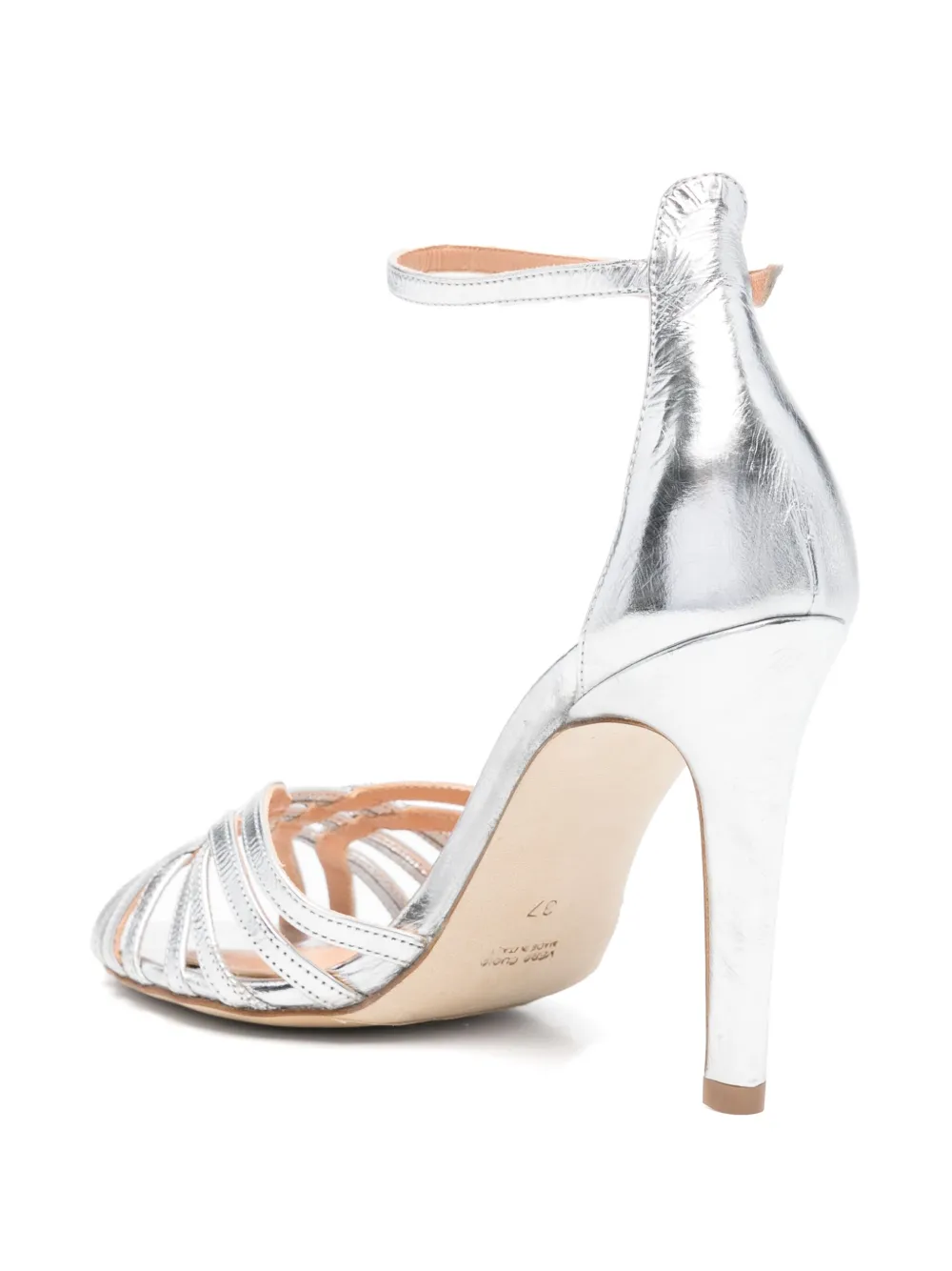 The Seller 100mm leather sandals Silver