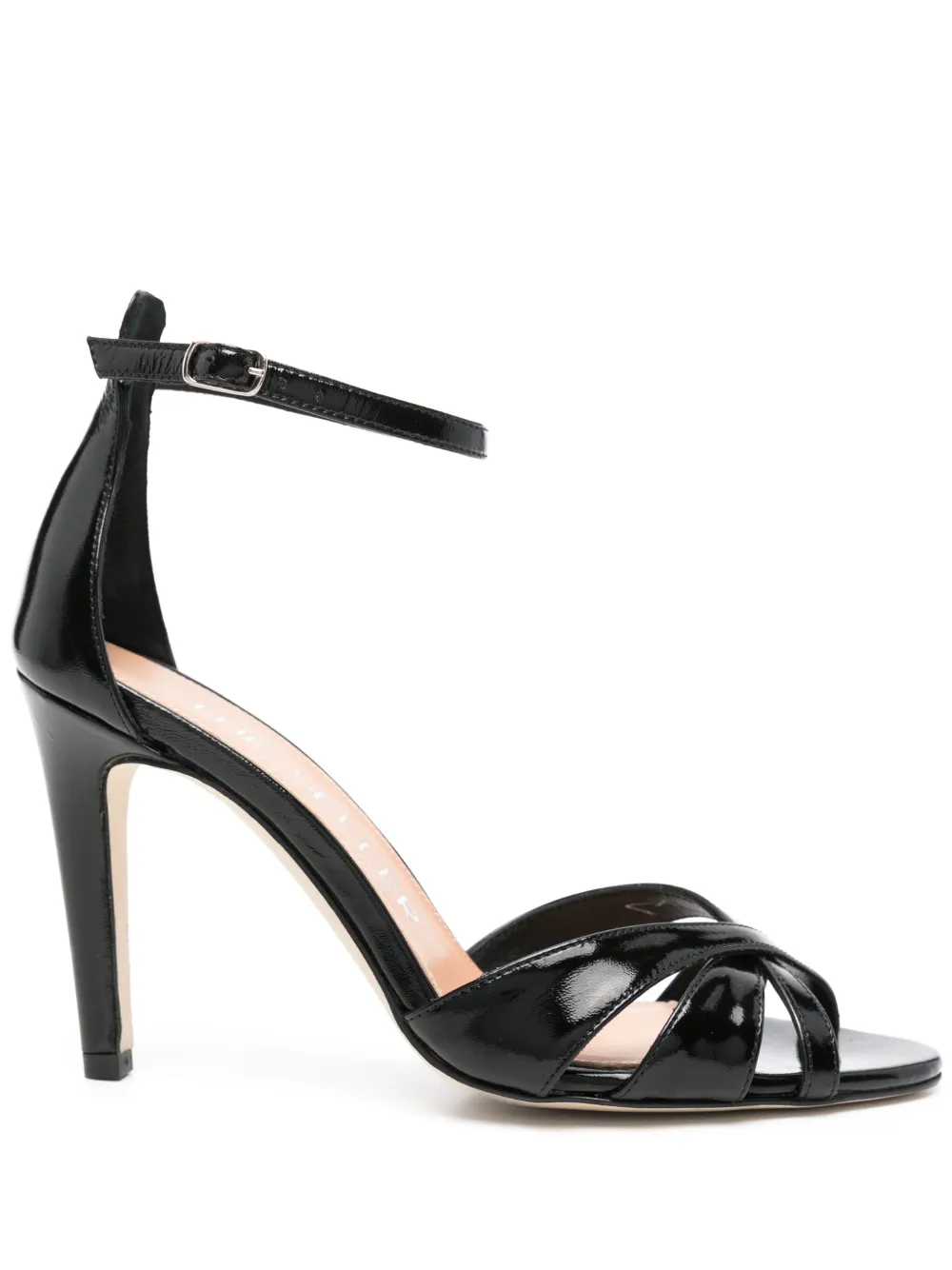 The Seller 100mm leather sandals Black