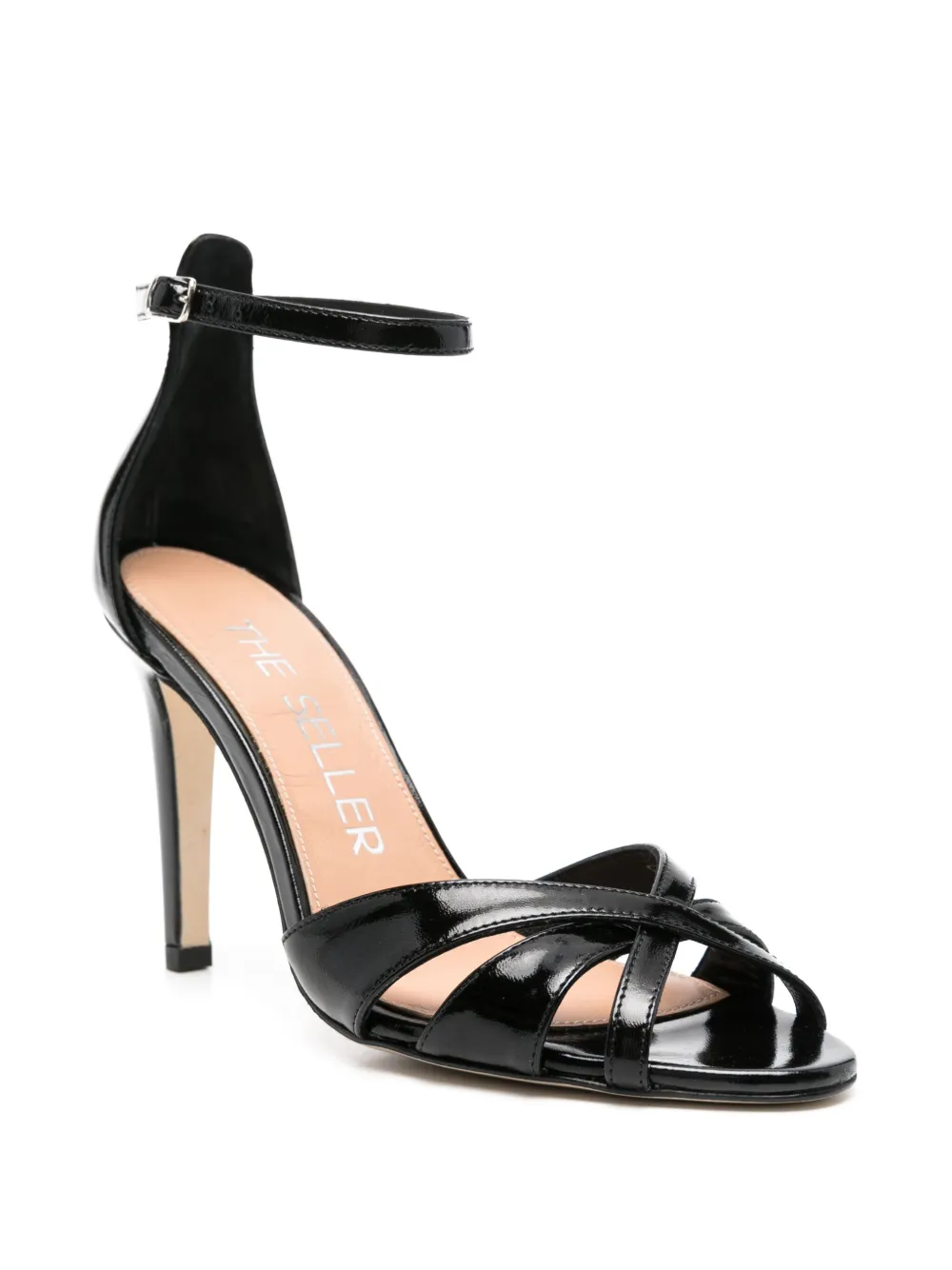 The Seller 100mm leather sandals Black