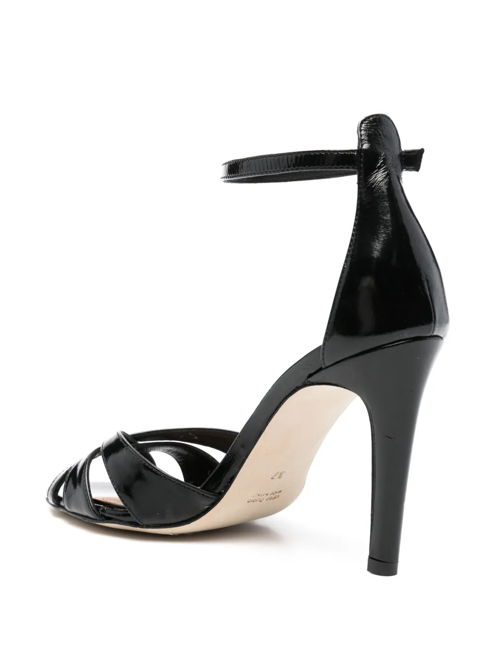 The Seller 100mm leather sandals Black