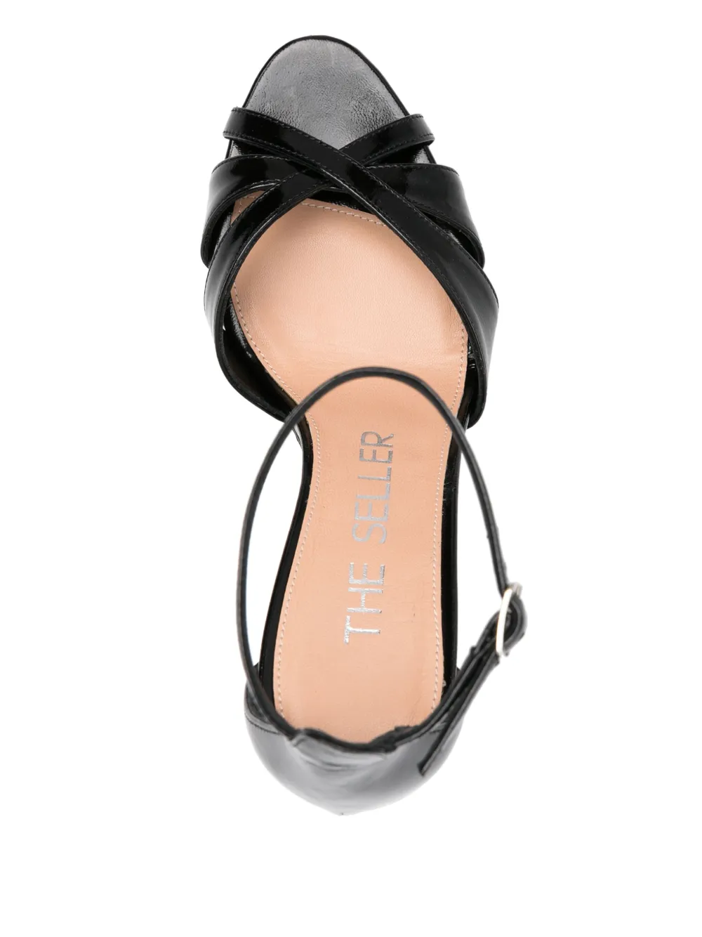 The Seller 100mm leather sandals Black