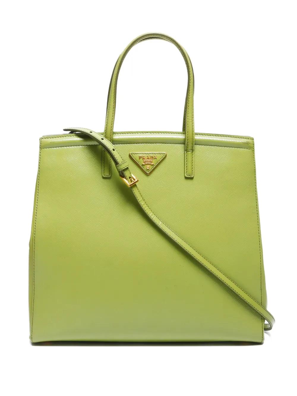 Prada Pre-Owned bolsa de mano con logo triangular 2000-2020 | verde | Image 1
