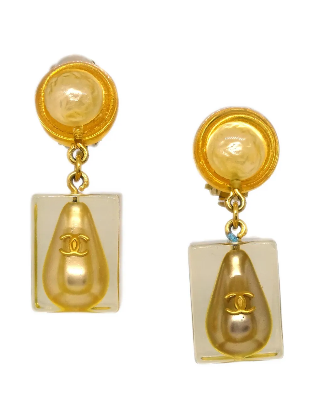 CHANEL Pre-Owned 1997 ドロップイヤリング - ゴールドトーン CHANEL Pre-Owned 1997 ドロップイヤリング - ゴールドトーン