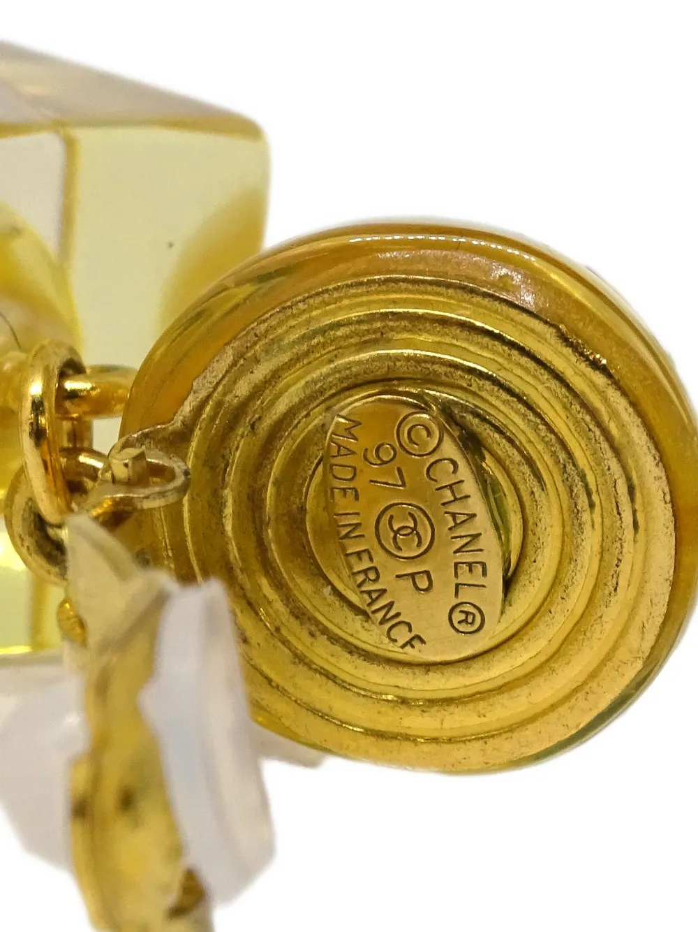 Pre-owned Chanel 1997 Drop Clip-on Earrings
